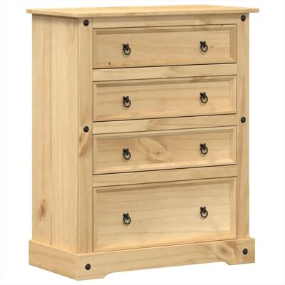 vidaXL Corona 92x48x120 cm Massiv fyrretræskommode - Opbevaringsmøbel til soveværelse vidaXL Corona 92x48x120 cm Massiv fyrretræskommode - Opbevaringsmøbel til soveværelse