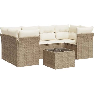 vidaXL Gartenmöbel-Set - Beige, Modular, UV-beständig vidaXL Gartenmöbel-Set - Beige, Modular, UV-beständig