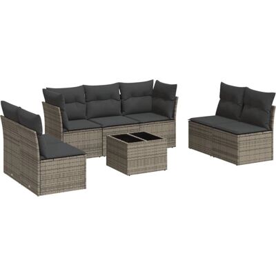 vidaXL Beiges Gartenmöbel-Set - Gartenmöbel-Set vidaXL Beiges Gartenmöbel-Set - Gartenmöbel-Set