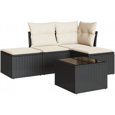 vidaXL Beiges Gartenmöbel-Set - Sofa & Tisch vidaXL Beiges Gartenmöbel-Set - Sofa & Tisch