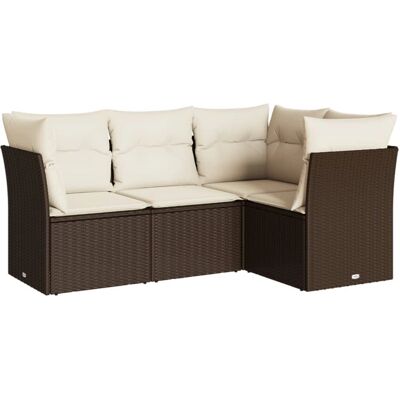 vidaXL 3249422 Gartenset - Braun und Creme - Outdoormöbel vidaXL 3249422 Gartenset - Braun und Creme - Outdoormöbel