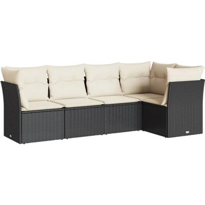 Conjunto de móveis de jardim VidaXL - Preto - Jardim, Terraço Conjunto de móveis de jardim VidaXL - Preto - Jardim, Terraço