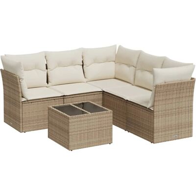 VidaXL Udendørs Møbel-Set - Beige - 6 Dele Have Sæt VidaXL Udendørs Møbel-Set - Beige - 6 Dele Have Sæt