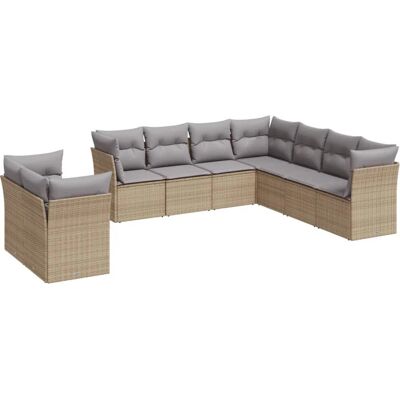 VidaXL Gartenset - Beige, Modular, UV-beständig VidaXL Gartenset - Beige, Modular, UV-beständig