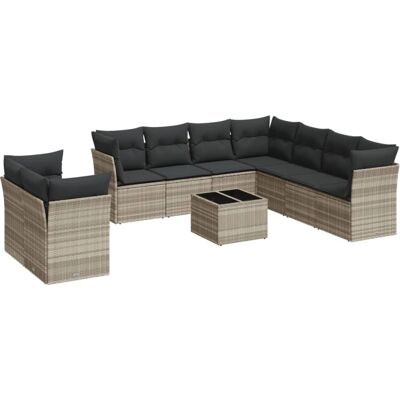 vidaXL Beigene Gartenmöbel-Set - Garten-Sofagarnitur mit Stauraum vidaXL Beigene Gartenmöbel-Set - Garten-Sofagarnitur mit Stauraum