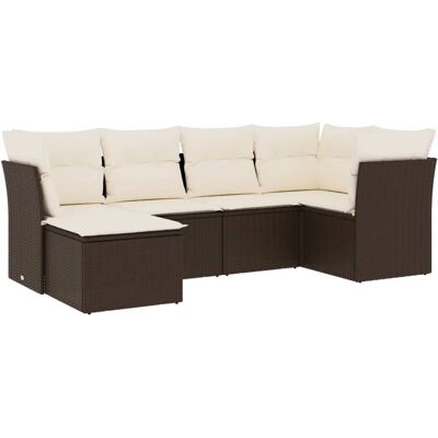 VidaXL 3249792 Gartenmöbelset - Braun & Creme, Modularm VidaXL 3249792 Gartenmöbelset - Braun & Creme, Modularm