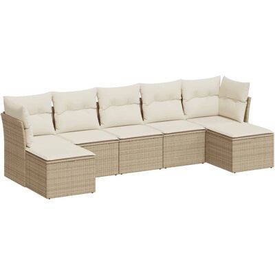 VidaXL Gartenset - Beige, Modular, 7-teilig VidaXL Gartenset - Beige, Modular, 7-teilig