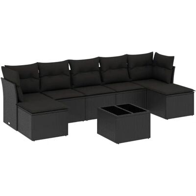 vidaXL Outdoor Möbel-Set - Langlebiger Poly Rattan, Modular, Schwarz vidaXL Outdoor Möbel-Set - Langlebiger Poly Rattan, Modular, Schwarz