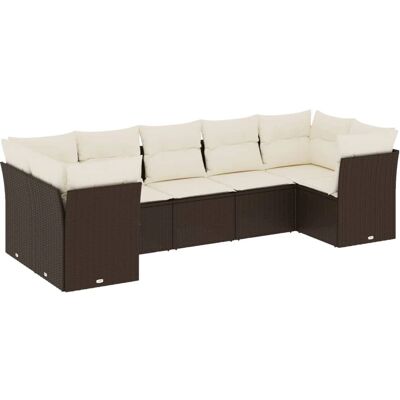 vidaXL Garten-Sofagarnitur - Beige - Modularer Sitzbereich vidaXL Garten-Sofagarnitur - Beige - Modularer Sitzbereich