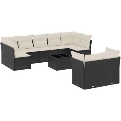 VidaXL outdoor furniture set - schwarz und creme - Gartenset VidaXL outdoor furniture set - schwarz und creme - Gartenset