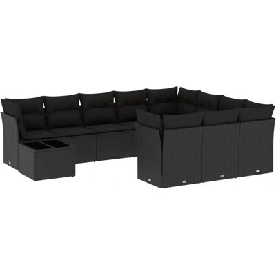 vidaXL Gartenmöbel-Set - Modular, Wasserfeste Kissen - 11 Stück vidaXL Gartenmöbel-Set - Modular, Wasserfeste Kissen - 11 Stück