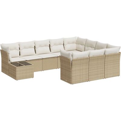 vidaXL Gartenmöbel-Set - Beige, Modular, Wetterfest vidaXL Gartenmöbel-Set - Beige, Modular, Wetterfest