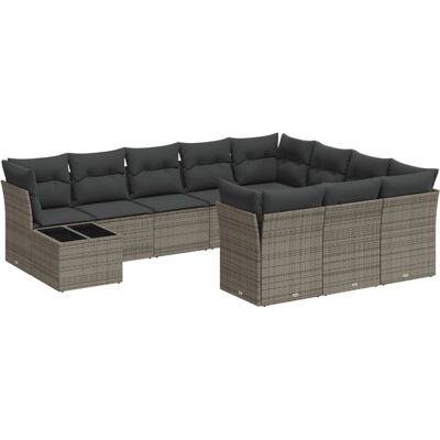 vidaXL Gartenmöbel-Set - Grau - Modulare Sofas vidaXL Gartenmöbel-Set - Grau - Modulare Sofas