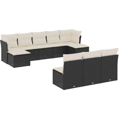 VidaXL outdoor furniture set - Schwarz und Creme - Gartensofa, Tisch, Hocker VidaXL outdoor furniture set - Schwarz und Creme - Gartensofa, Tisch, Hocker