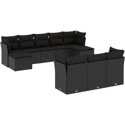 vidaXL 11-teilige Gartensofagruppe mit Kissen - Gartenmöbel vidaXL 11-teilige Gartensofagruppe mit Kissen - Gartenmöbel
