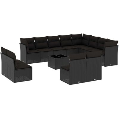 vidaXL Gartenmöbel Set - 3 Ecksofas, 9 Mittelsitze, 15 Kissen vidaXL Gartenmöbel Set - 3 Ecksofas, 9 Mittelsitze, 15 Kissen