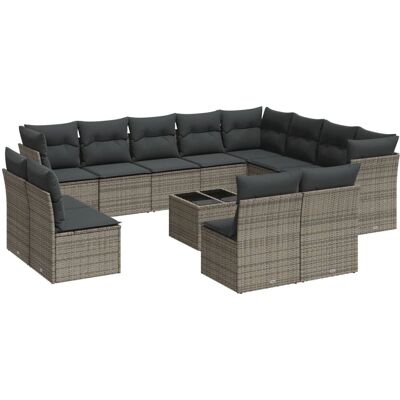 vidaXL Havearrangement - Beige - 12 dele vidaXL Havearrangement - Beige - 12 dele
