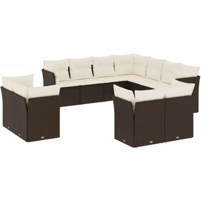 vidaXL Gartenmöbel-Set - Braun - 11 Stück vidaXL Gartenmöbel-Set - Braun - 11 Stück