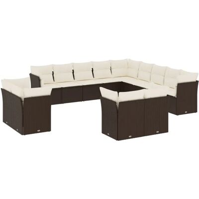 Ensemble de Mobilier d'Extérieur VidaXL - Beige - Sièges Modulaires - Publicité Ensemble de Mobilier d'Extérieur VidaXL - Beige - Sièges Modulaires - Publicité