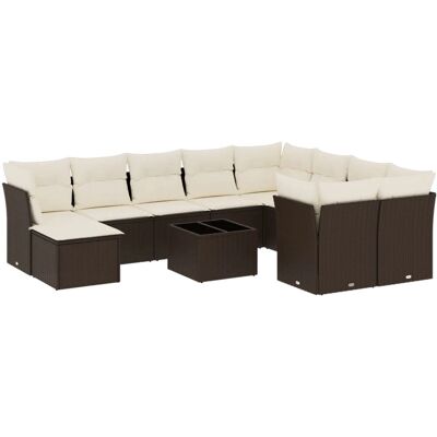 vidaXL 11-Tlg. Garten-Sofagarnitur mit Kissen - Outdoor Furniture Set vidaXL 11-Tlg. Garten-Sofagarnitur mit Kissen - Outdoor Furniture Set