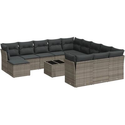 VidaXL Gartenmöbel-Set - 12-tlg. Modular Gartensofa Beige VidaXL Gartenmöbel-Set - 12-tlg. Modular Gartensofa Beige