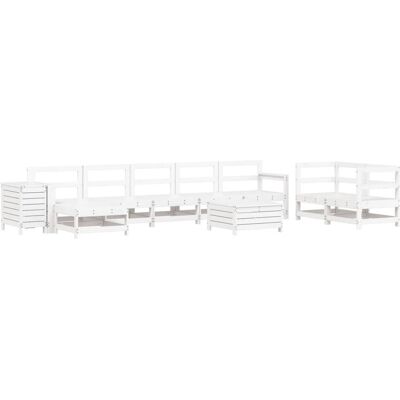 VidaXL 3250641 Zestaw Mebli Ogrodowych - Biały Modułowy VidaXL 3250641 Zestaw Mebli Ogrodowych - Biały Modułowy