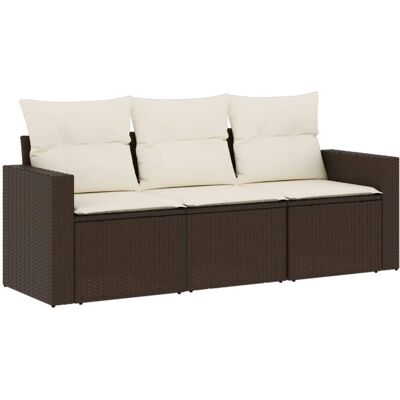 VidaXL Gartensitzbank - Rattan, Gehärtetes Glas - Gartenmöbel VidaXL Gartensitzbank - Rattan, Gehärtetes Glas - Gartenmöbel