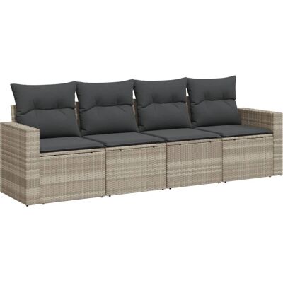 vidaXL Outdoor Bank - Rattan Stahl - Gartensofa-Set vidaXL Outdoor Bank - Rattan Stahl - Gartensofa-Set