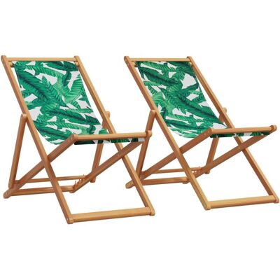 VidaXL Chaise de plage pliable en eucalyptus - Jardin, terrasse - Publicité VidaXL Chaise de plage pliable en eucalyptus - Jardin, terrasse - Publicité