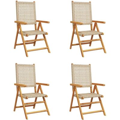 VidaXL - 3214527 - Beige - Poly Rattan - Fotele ogrodowe VidaXL - 3214527 - Beige - Poly Rattan - Fotele ogrodowe