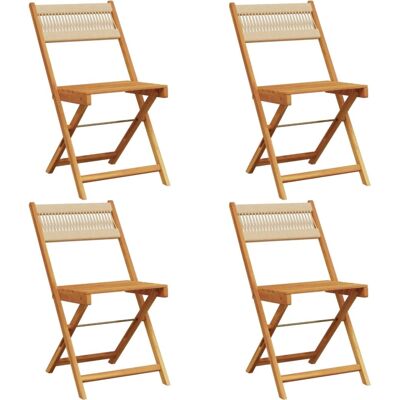 vidaXL Gartensessel - Akazienholz Beige - Gepolsterter Sitz - Terassenmöbel vidaXL Gartensessel - Akazienholz Beige - Gepolsterter Sitz - Terassenmöbel