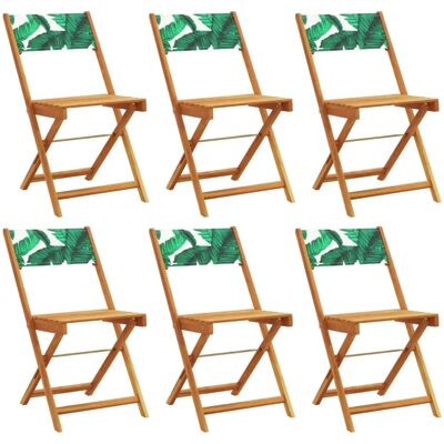 vidaXL Klappbare Gartensessel, 6 Stück, Akazienholz, Grün vidaXL Klappbare Gartensessel, 6 Stück, Akazienholz, Grün