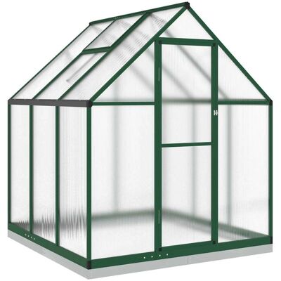 Serre vidaXL avec Fondation - Vert - 169x169x202 cm - Serre Serre vidaXL avec Fondation - Vert - 169x169x202 cm - Serre