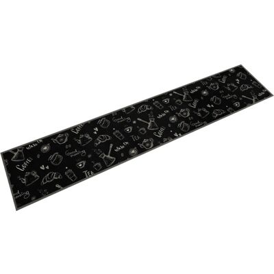 Alfombra de cocina negra 60x300 cm vidaXL antiesfuerzo Alfombra de cocina negra 60x300 cm vidaXL antiesfuerzo