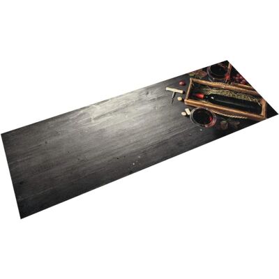 vidaXL Küchenläufer - Grau Samt Waschbar Ant fatigue 60x180cm vidaXL Küchenläufer - Grau Samt Waschbar Ant fatigue 60x180cm