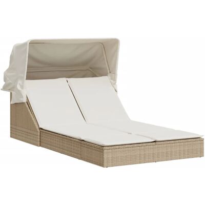 vidaXL Doppel-Outdoor-Liegestuhl - Verstellbar & UV-Schutz vidaXL Doppel-Outdoor-Liegestuhl - Verstellbar & UV-Schutz