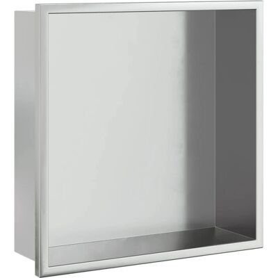 Hornacina de ducha plateada vidaXL - Estante empotrada para baño Hornacina de ducha plateada vidaXL - Estante empotrada para baño