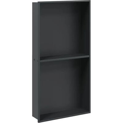 vidaXL Duschnische Matt Schwarz 32x62x9 cm Edelstahl - Dusch Typ vidaXL Duschnische Matt Schwarz 32x62x9 cm Edelstahl - Dusch Typ
