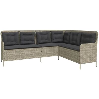 VidaXL Mebel ogrodowy - Sofa L-kształt - Syntetyczny Rattan - 3-osobowy VidaXL Mebel ogrodowy - Sofa L-kształt - Syntetyczny Rattan - 3-osobowy