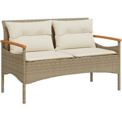 vidaXL - 368403 - Beige - Rattan PE - Gartenbank vidaXL - 368403 - Beige - Rattan PE - Gartenbank