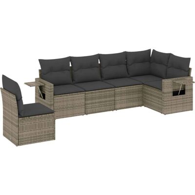 VidaXL Gartenmöbel-Set - Grau - 6 Sitze - Modular VidaXL Gartenmöbel-Set - Grau - 6 Sitze - Modular