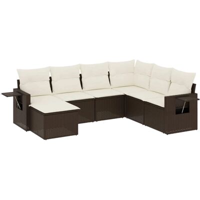 vidaXL Gartenmöbel-Set - Modular Braun und Creme vidaXL Gartenmöbel-Set - Modular Braun und Creme