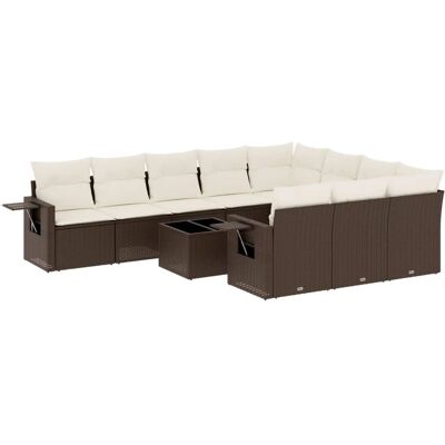 vidaXL Gartenmöbelset - Braun und Creme - Garten Sofas vidaXL Gartenmöbelset - Braun und Creme - Garten Sofas