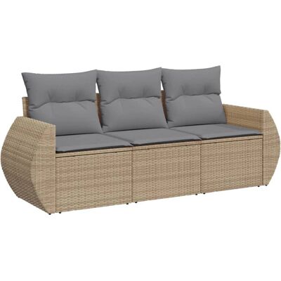 VidaXL Tuinmeubelset - Beige, 3-delig, modulair VidaXL Tuinmeubelset - Beige, 3-delig, modulair