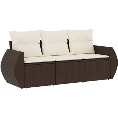 VidaXL Gartenmöbel-Set - Braun - 4-teiliges Sofaset VidaXL Gartenmöbel-Set - Braun - 4-teiliges Sofaset