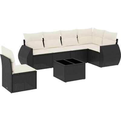 VidaXL Gartenmöbel-Set - Schwarz, Modular, UV-beständig VidaXL Gartenmöbel-Set - Schwarz, Modular, UV-beständig