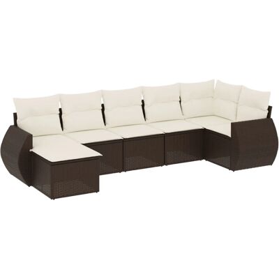 VidaXL Outdoor Bank - Rattan Temperglas - Gartensofa-Set VidaXL Outdoor Bank - Rattan Temperglas - Gartensofa-Set