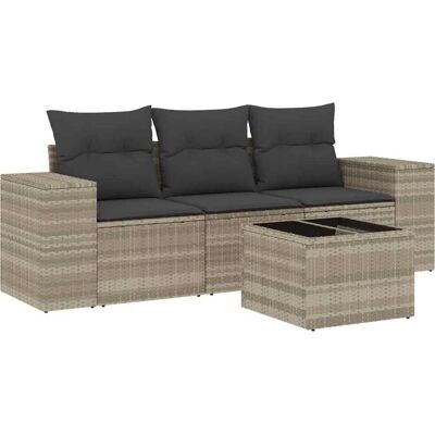 vidaXL Gartensofa-Set - Witterungsbeständiger Rattan & Glas vidaXL Gartensofa-Set - Witterungsbeständiger Rattan & Glas