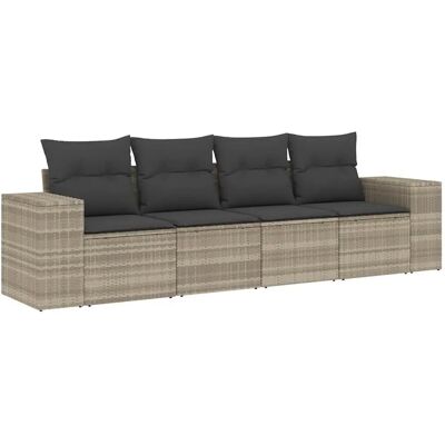 vidaXL Gartensofagarnitur 4-tlg. - Langlebiges PE-Rattan, Kissen, Modular vidaXL Gartensofagarnitur 4-tlg. - Langlebiges PE-Rattan, Kissen, Modular