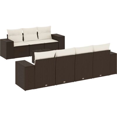 VidaXL Gartenbank - Robustes PE Rattan mit Glastisch VidaXL Gartenbank - Robustes PE Rattan mit Glastisch